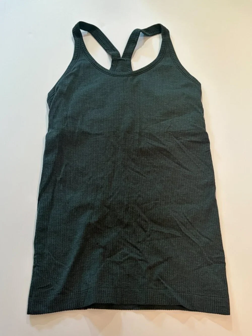 Lululemon Ebb to Street Racerback Tank Top Dark Green Size 6